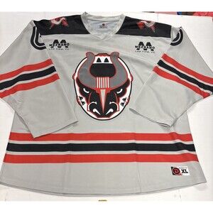 Birmingham Bulls Hockey Jersey Destroyer Rocks Gray Men’s Size XL